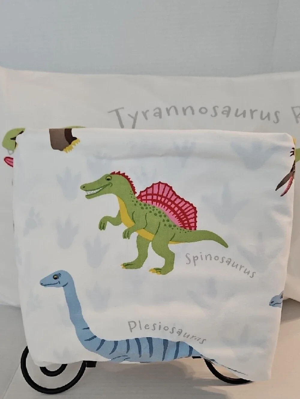 IKEA Jattelik Multicolor Dinosaur Tyrannosaurus Rex Twin Duvet Sham Set